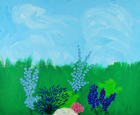 Wiese, 2012, 60x50 cm, Acryl auf Leinwand
