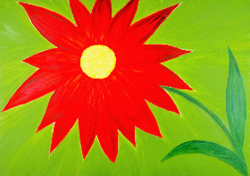 Blume, 2012, 70x50 cm, Acryl auf Leinwand