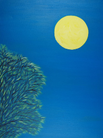 VollMond, 2013, 60x80 cm, Acryl auf Leinwand