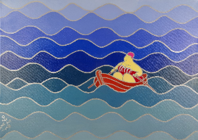 Maritim 3, 2018, 70x50 cm, Oel auf Leinwand