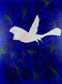 RosaKakadu, 2014, 60x80 cm, Acryl auf Leinwand