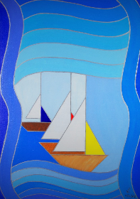 Maritim 2, 2018, 50x70 cm, Oel auf Leinwand