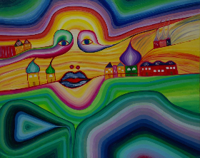 Homage, 2013, 50x40, Oel auf Karton