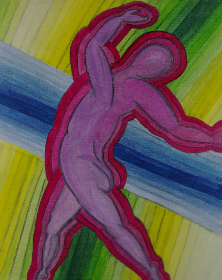 Kraft, 2012, 40x50 cm, Acryl auf Karton