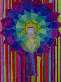 Engel, 2013, 30x 40 cm, Acryl auf Karton