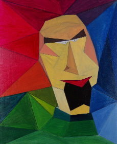 Bärtiger, 2013, 50x60 cm, Oel auf Karton