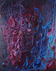 2019, 40x50, Acryl+Fluidmedium auf Leinwand