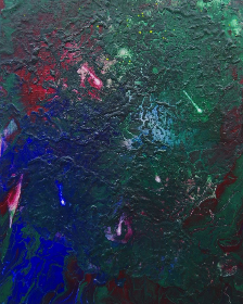 2019,40x50 cm, Acryl+Fluidmedium+Bio-Ethanol auf Leinwand